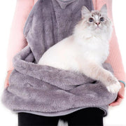 Machine Washable Arctic Velvet Cat Kangraoo Apron Sleeping Bag To Carry Your Pets. Helping You To Hug & Cuddle Your Furry Friends With This Soft Velvet Apron