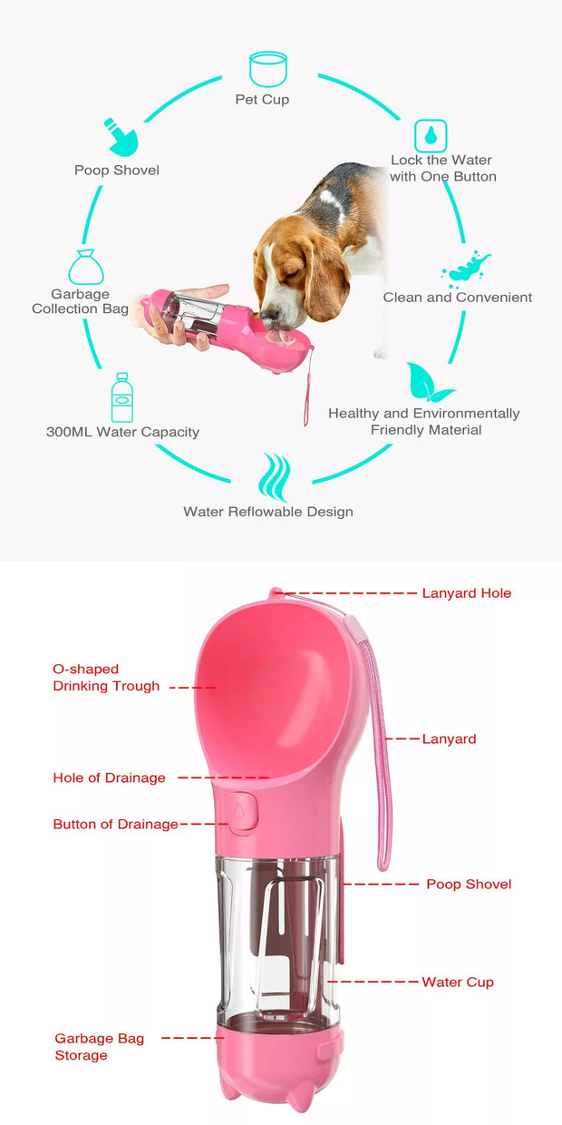 Multifunctional Dog Water Bottle