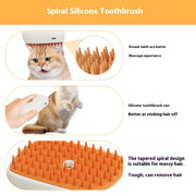 USB Rechargeable Pets Steam Brush & Spray Massage Comb - Pet Grooming Tool for Cats and Dogs