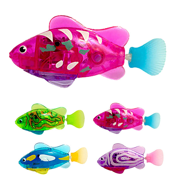 Pet Electronic Fish Toys With Grass & LED Light