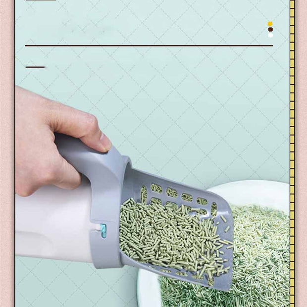 Removable Plastic Integrated Pet Litter Scoop Set