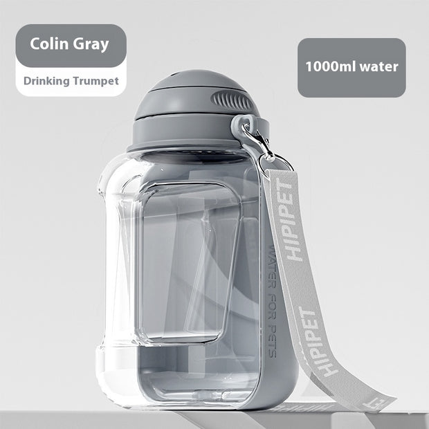 2-in-1 Portable Pet Water and Food Dispenser with Large Capacity for Dogs and Cats. Easy to Carry