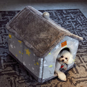 Foldable Winter Dog House & Cat Bed - Warm, Removable Enclosed Kennel for Pets