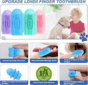 Dog Toothbrush Kit - Finger Toothbrush for Dogs & Cats, Dental Care for Puppies and Pets