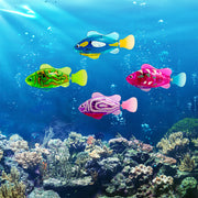 Pet Electronic Fish Toys With Grass & LED Light