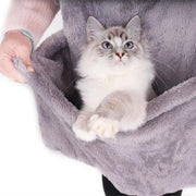 Machine Washable Arctic Velvet Cat Kangraoo Apron Sleeping Bag To Carry Your Pets. Helping You To Hug & Cuddle Your Furry Friends With This Soft Velvet Apron