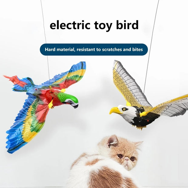 Simulation Bird Cat Interactive Pet Toy Hanging Eagle Flying Teasering Play For Your Furry Friends