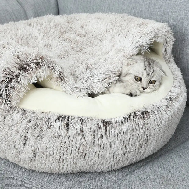 CozyNook Plush Fluffy Pet Round Bed