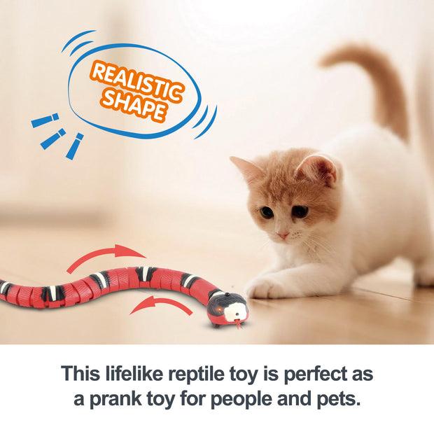 Smart Sensing Interactive Pet Toys. Automatic Eletronic Snake USB Rechargeable Toy For Your Furry Friends