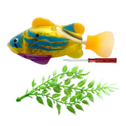 Pet Electronic Fish Toys With Grass & LED Light