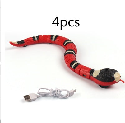 Smart Sensing Interactive Pet Toys. Automatic Eletronic Snake USB Rechargeable Toy For Your Furry Friends