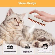 USB Rechargeable Pets Steam Brush & Spray Massage Comb - Pet Grooming Tool for Cats and Dogs